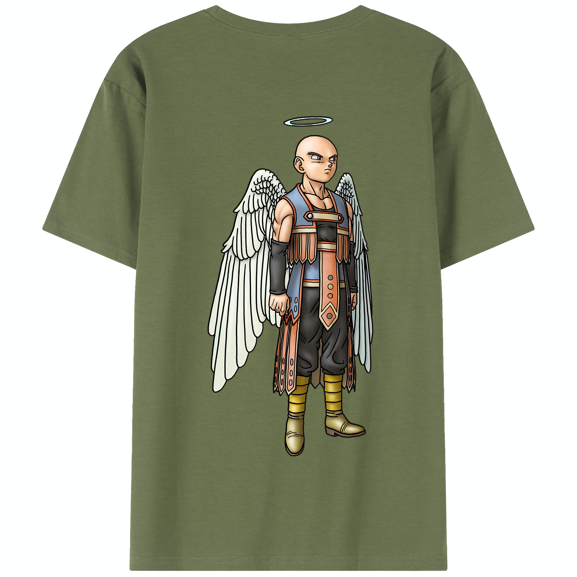 （画像用） ドラゴンクエスト Doragon Kuesuto Dragon Quest 綿100％半袖Tシャツ（背面プリント）
